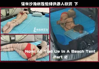 YT581 诺米沙滩[不可描述]蛇缚供游人欣赏 下